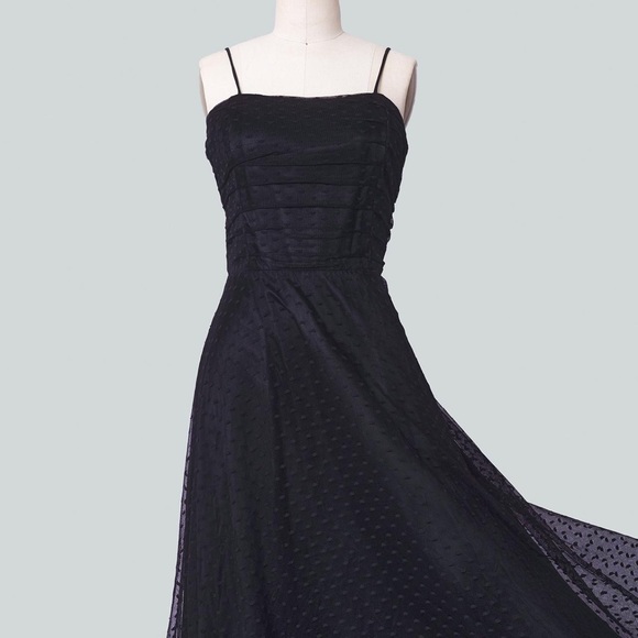 Vintage 80s Swiss Dot Dress - Picture 2 of 4